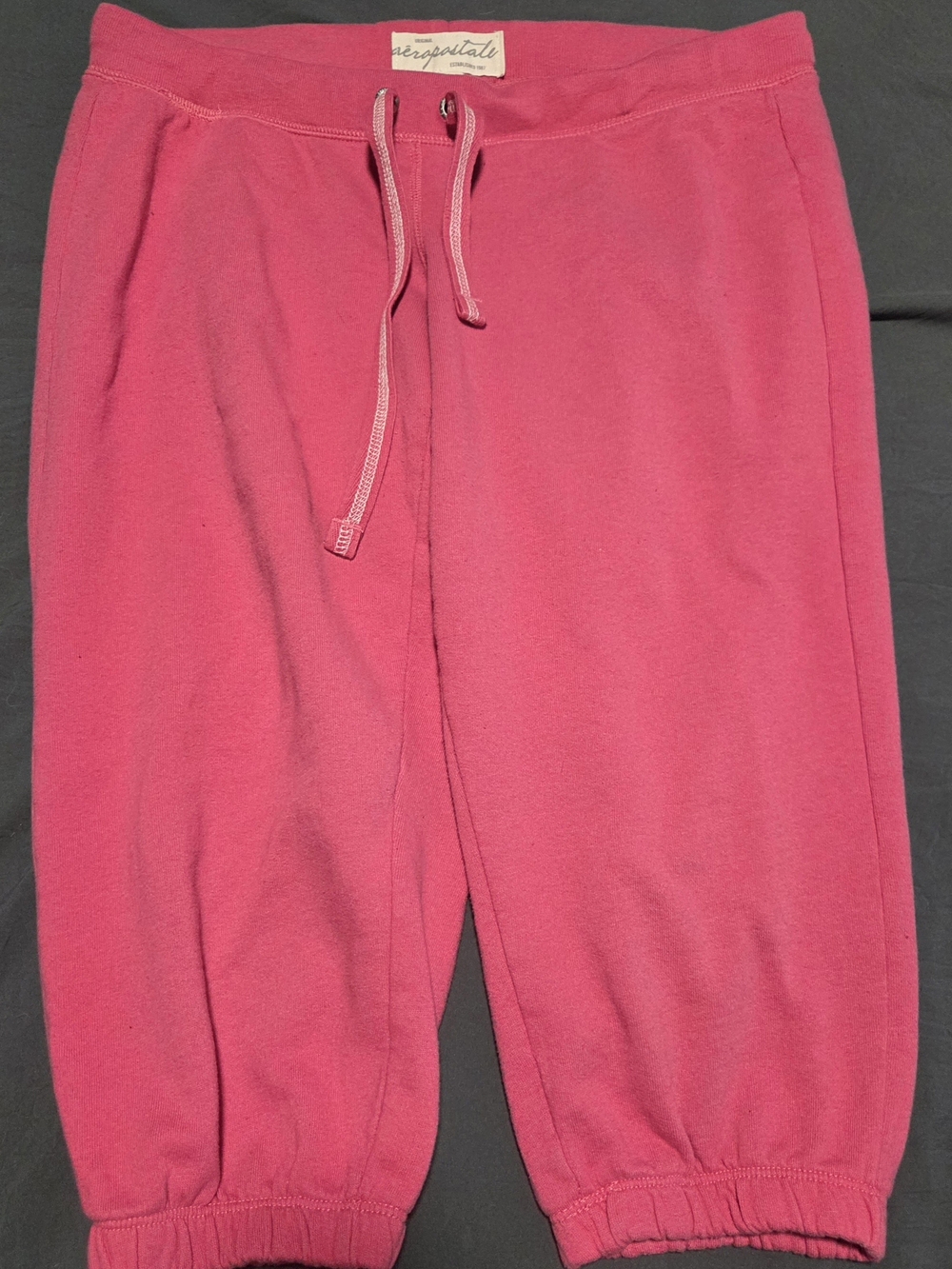 aeropostale Girls' Pink Drawstring Capri Sweatpants